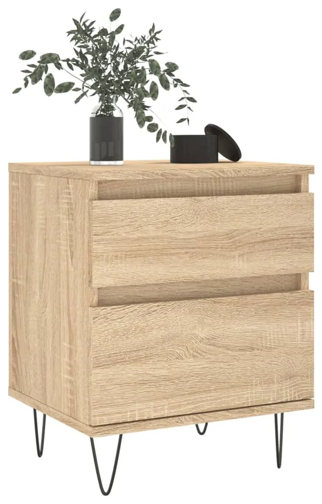 Mesa de cabeceira 40x35x50 cm derivados madeira carvalho sonoma