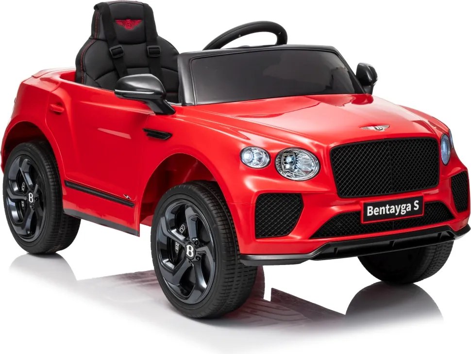 Carro elétrico para Crianças 12V Bentley Bentayga S, Rodas de espuma EVA, Assento Couro ecológico Vermelho