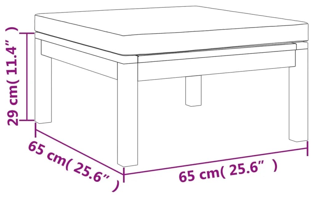 3 pcs conjunto de lounge de jardim com almofadões acácia maciça