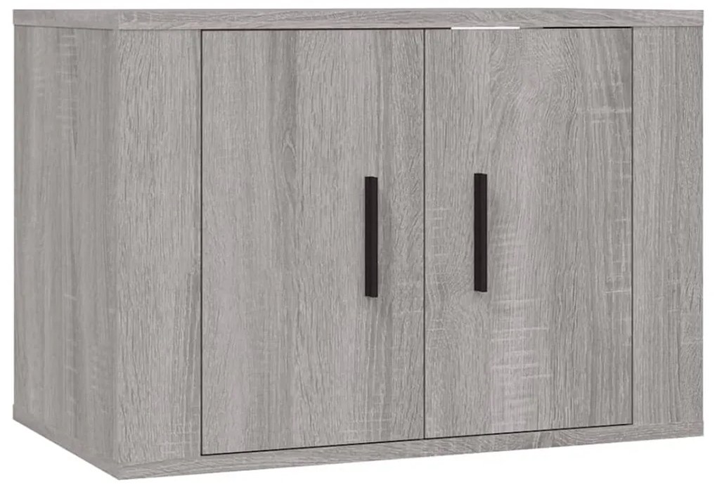 Conjunto móveis de TV 4 pcs madeira processada sonoma cinza