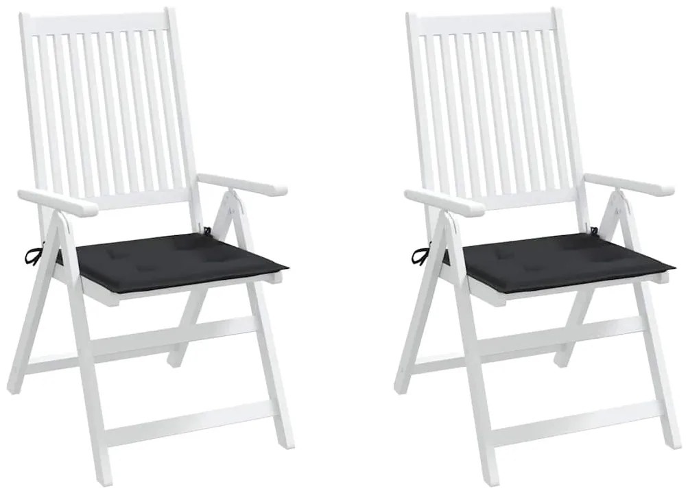 Almofadões p/ cadeiras de jardim 2 pcs tecido oxford preto