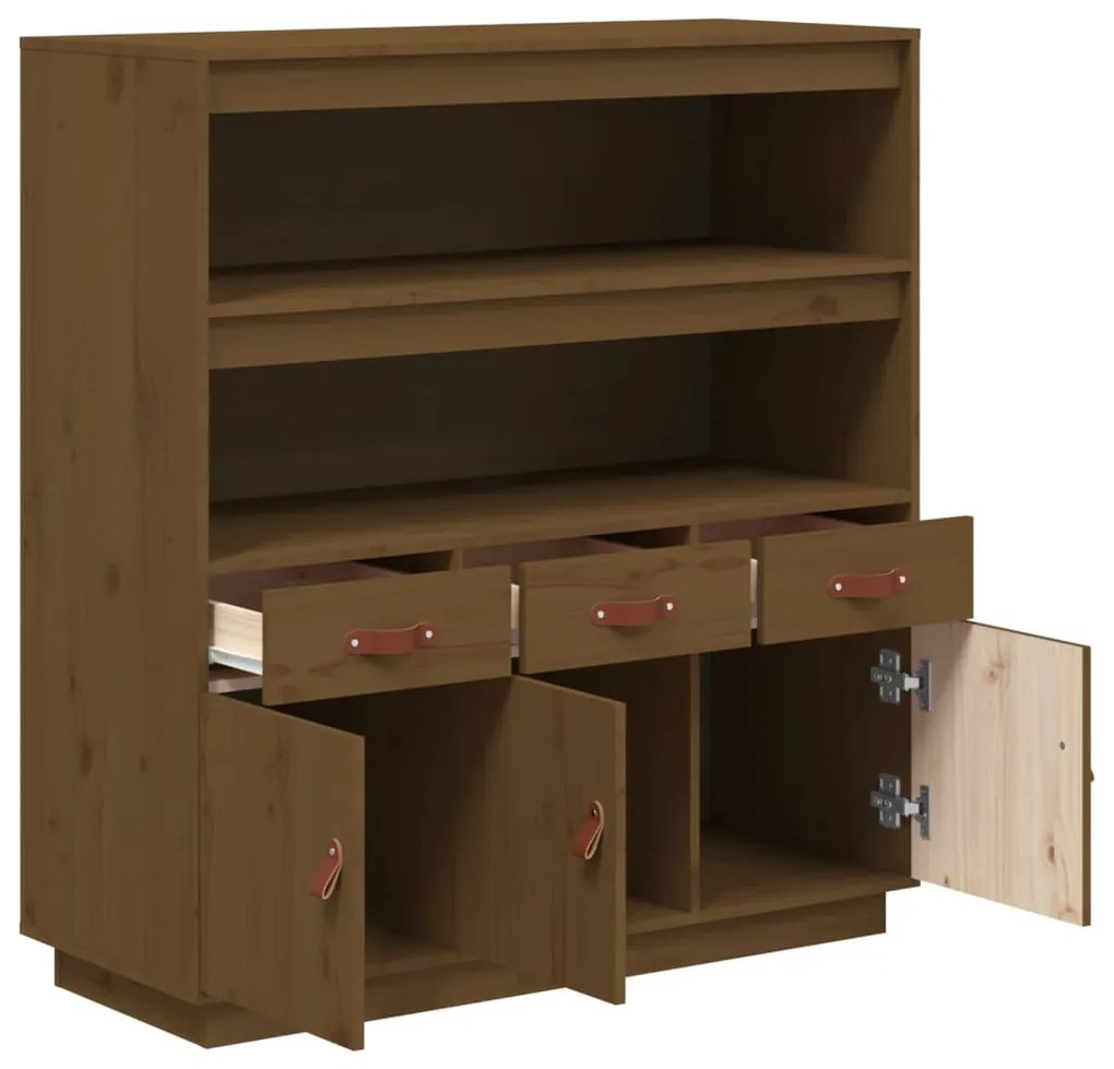 Aparador alto 100x40x108,5 cm pinho maciço castanho mel