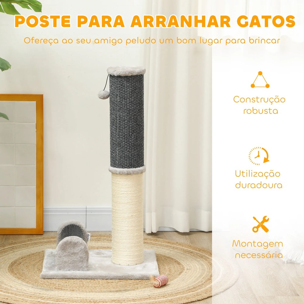 PawHut Arranhador para Gatos 85 cm Arranhador para Gatos com Poste de