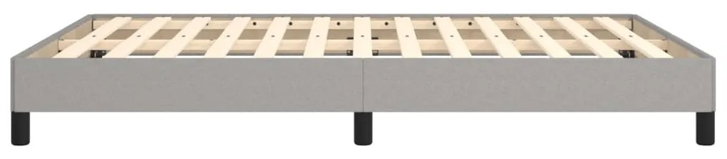 Estrutura de cama sem colchão 140x190 cm tecido cinzento-claro