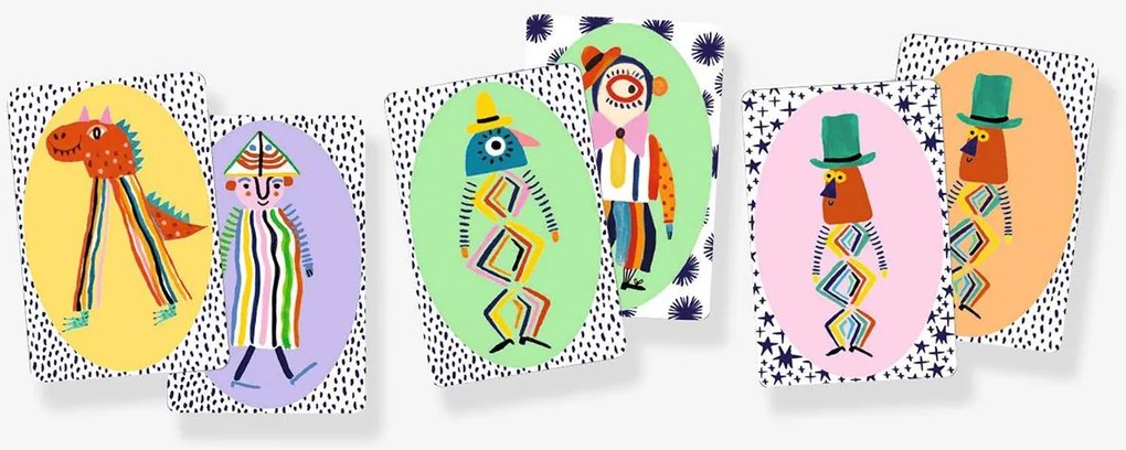 Jogo de cartas Speedy Crazy DJECO branco