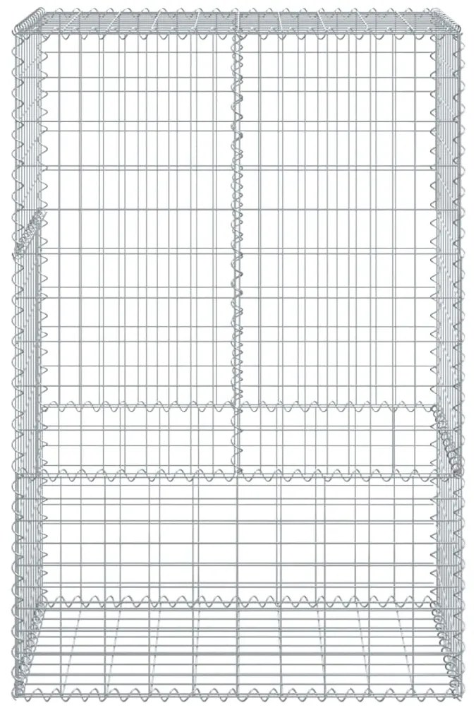 Cesto gabião com cobertura 100x50x150 cm ferro galvanizado