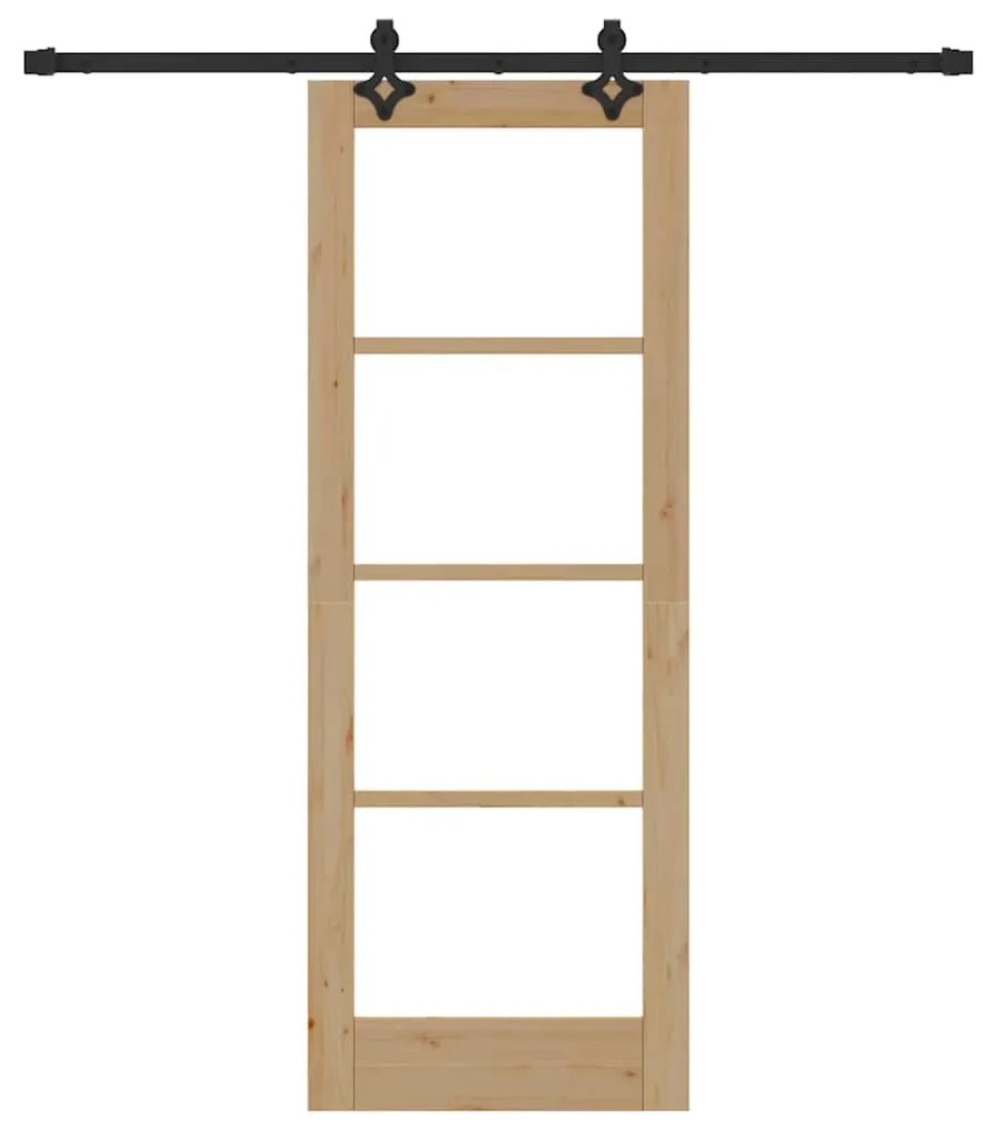 Porta Deslizante vidaXL com Conjunto de Hardware 'ORKDAL'Madeira Sólid