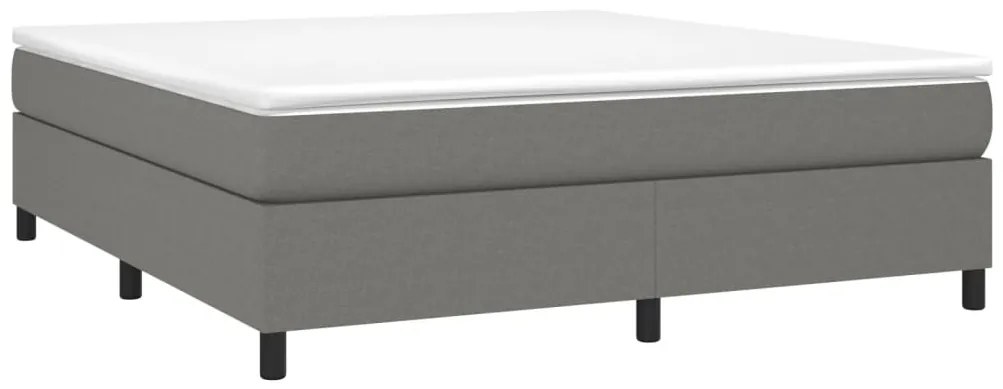 Estrutura de cama sem colchão 160x200 cm tecido cinzento-escuro