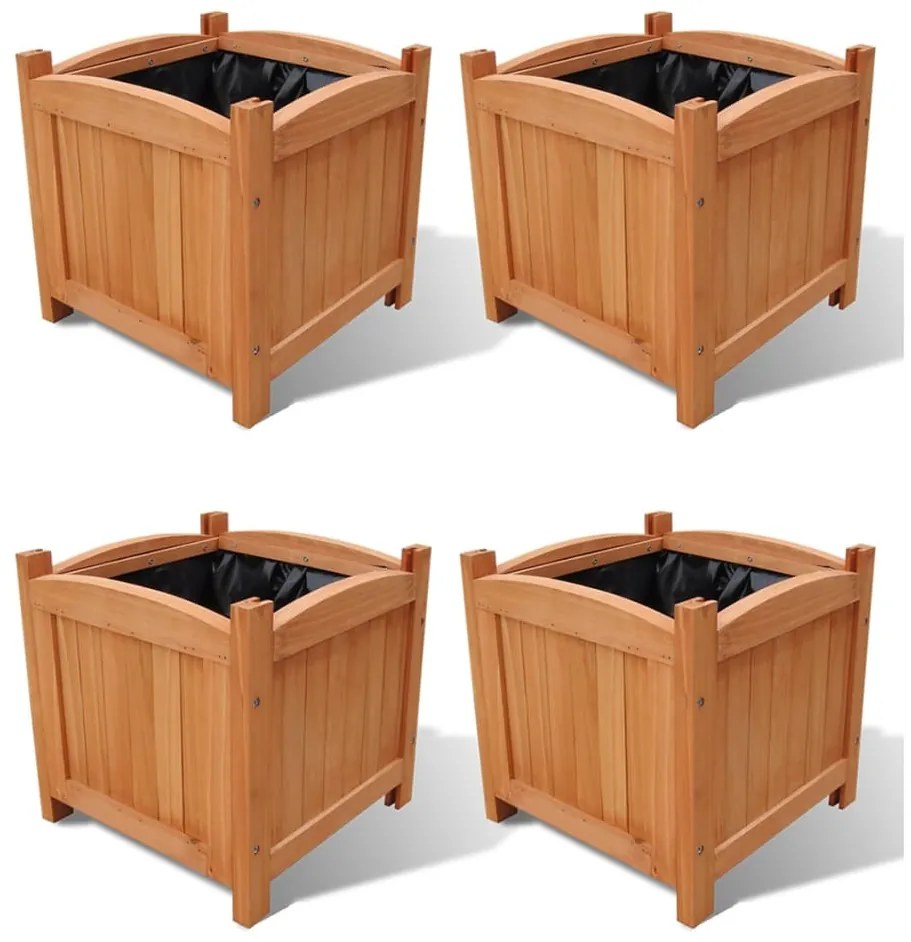 Vasos/floreiras 4 pcs 30x30x30 cm