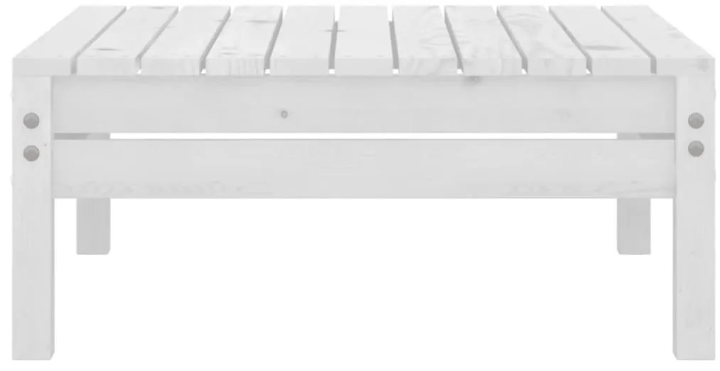 9 pcs conjunto lounge de jardim pinho maciço branco