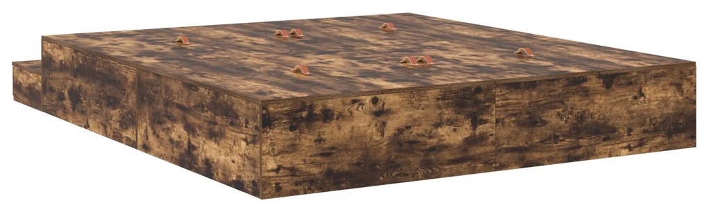 Estrado de Cama Carvalho Defumado 200x200 cm