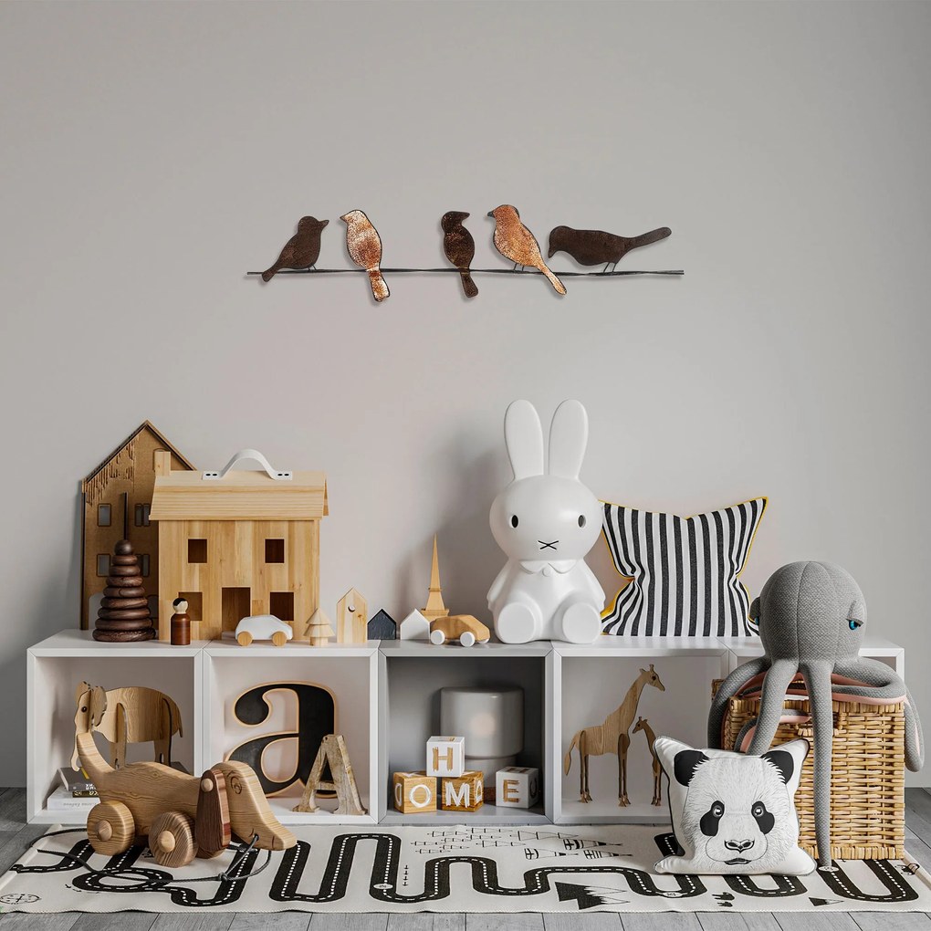 Acessório Decorativo de Parede em Metal Bys-055 – Multicolor – 81 x 18