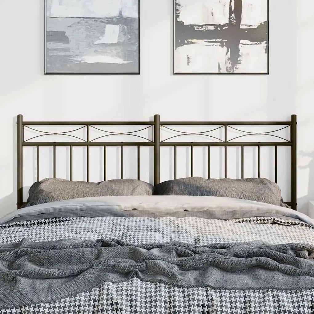 Cabeceira de cama 135 cm metal preto