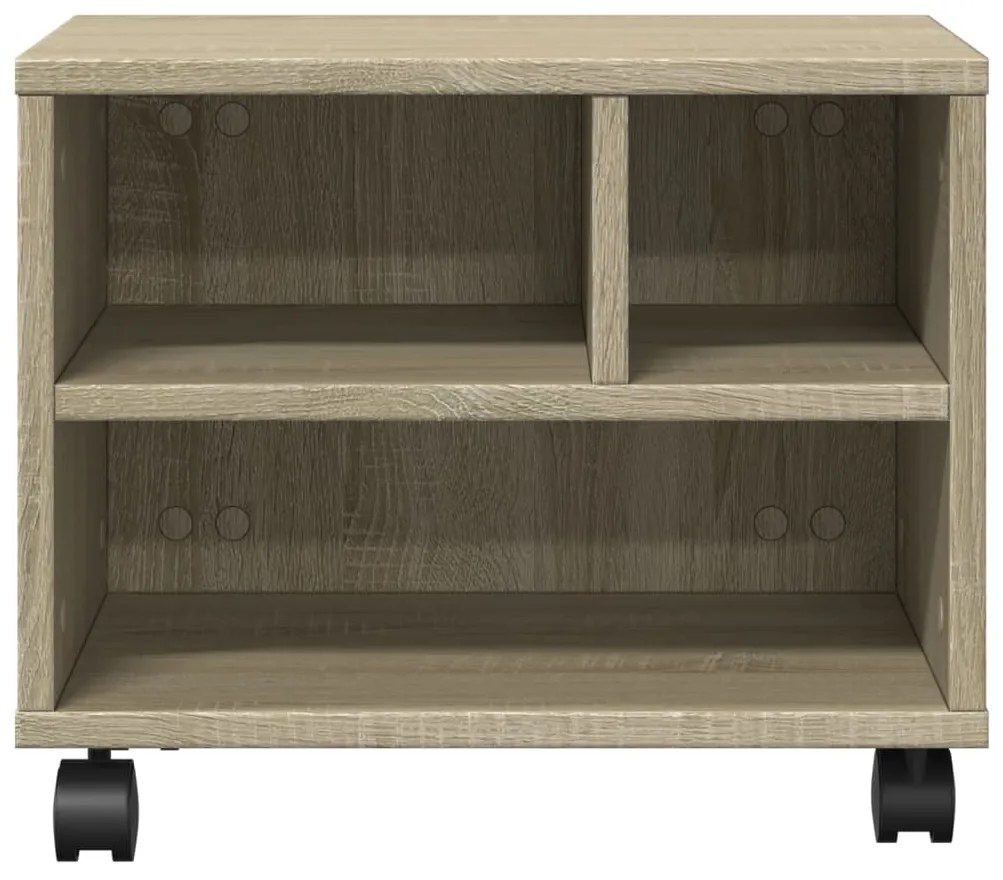 Suporte para impressora com rodas 41x32x34,5 cm carvalho sonoma