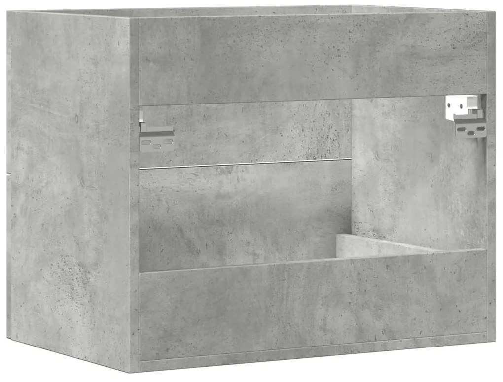 Armário lavatório 60x38,5x48 cm contraplacado cinzento-cimento
