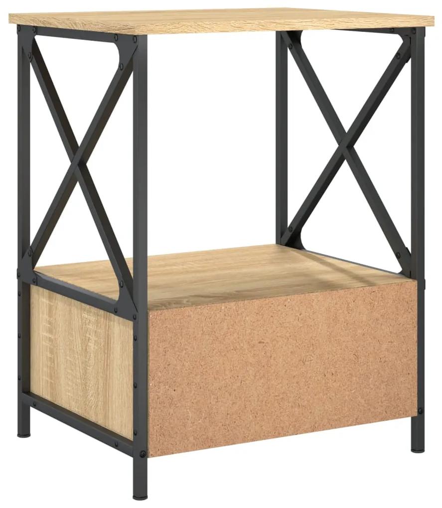 Mesa de cabeceira 50x41x65 cm derivados madeira carvalho sonoma