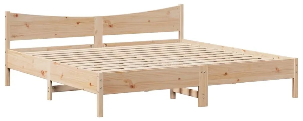 Estrutura de cama c/ gavetas 200x200 cm madeira de pinho maciça