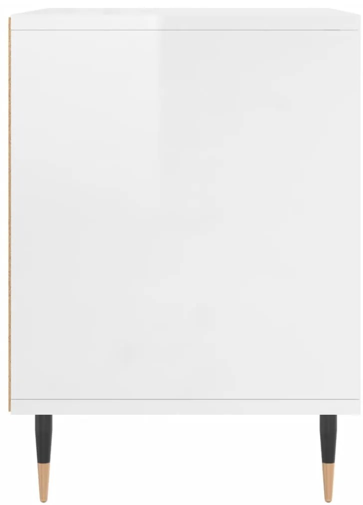 Mesa de cabeceira 2 pcs derivados de madeira branco brilhante