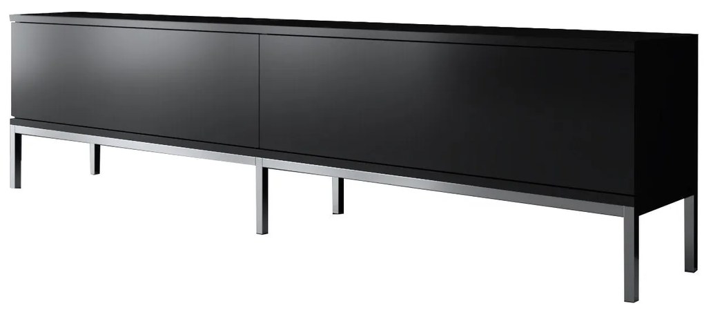 Conjunto de Mobiliário de Sala Lord – Preto e Prateado – TV Stand: 180