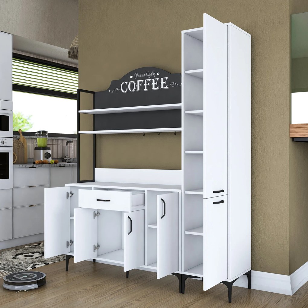 Armário Multiusos JE149 – Branco – 160x198,6x40 cm