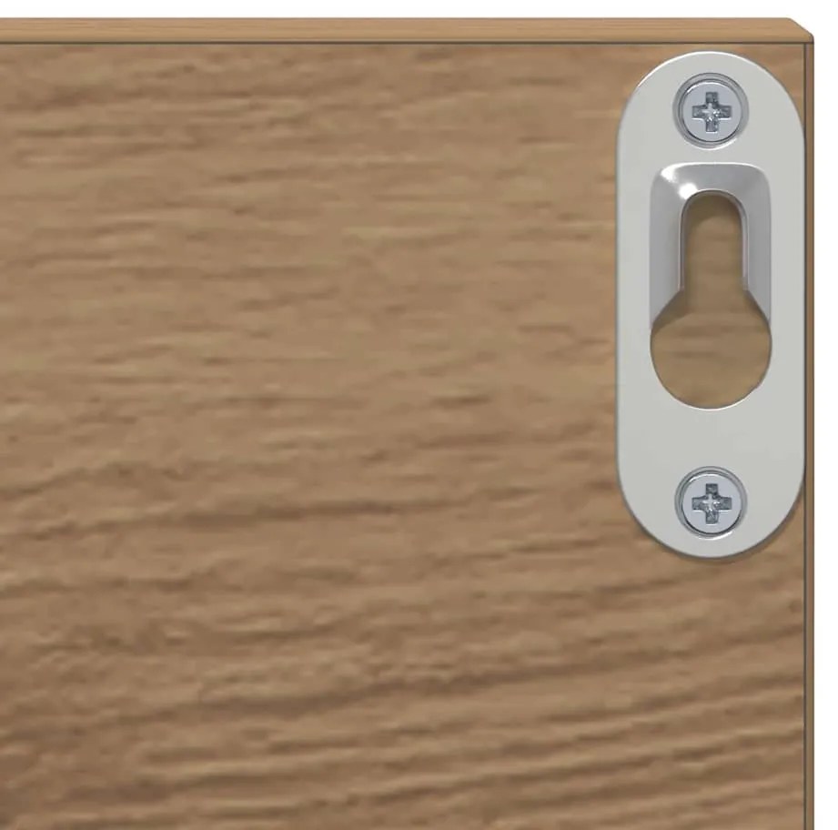 Prateleiras de Parede com prateleira 2 pcs Carvalho Artesanal