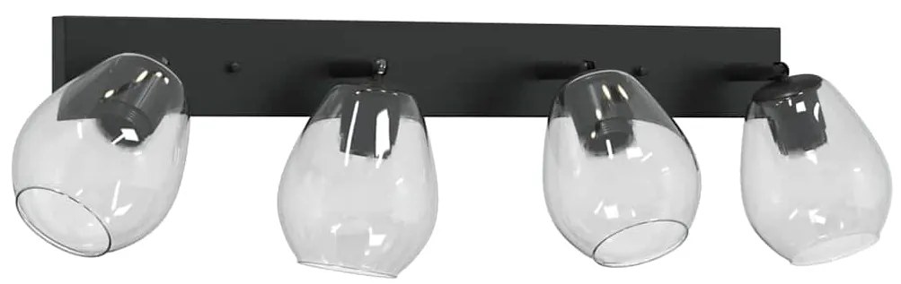 Luminárias de Teto com Lâmpada de Vidro Ajustável Anthracite E27