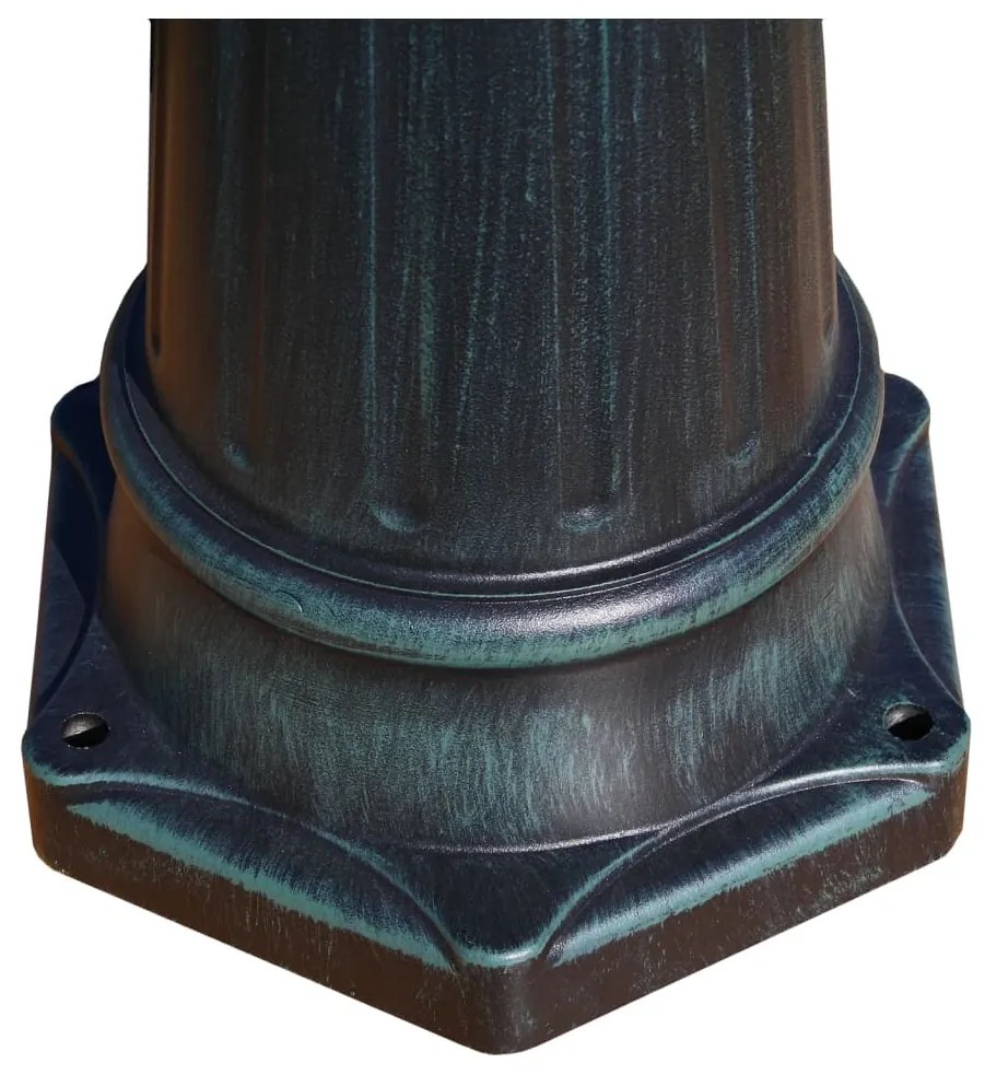 Candeeiro jardim c/ 2 braços 230cm alumínio verde-escuro/preto