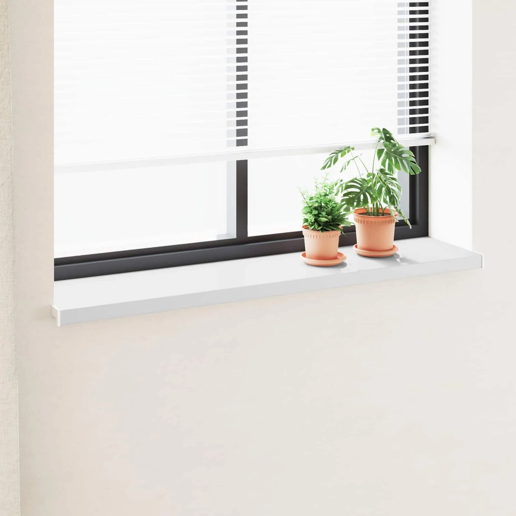 vidaXL Soleira de Janela Branco 120 x 35 x 4,5 cm PVC