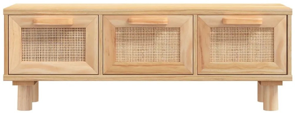 Mesa de centro 80x40x30 cm deriv. madeira/pinho maciço castanho