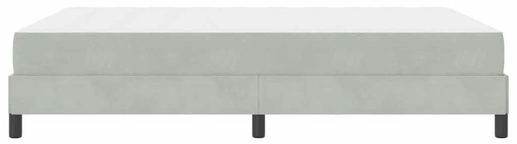 Cama box spring com colchão Cinzento-claro 160 x 200 cm Veludo