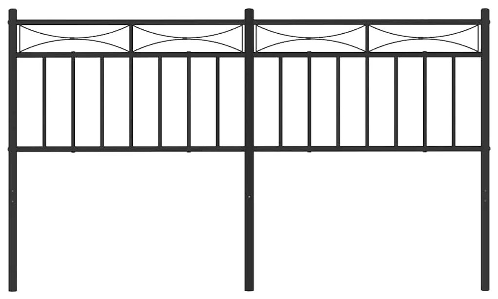 Cabeceira de cama 150 cm metal preto