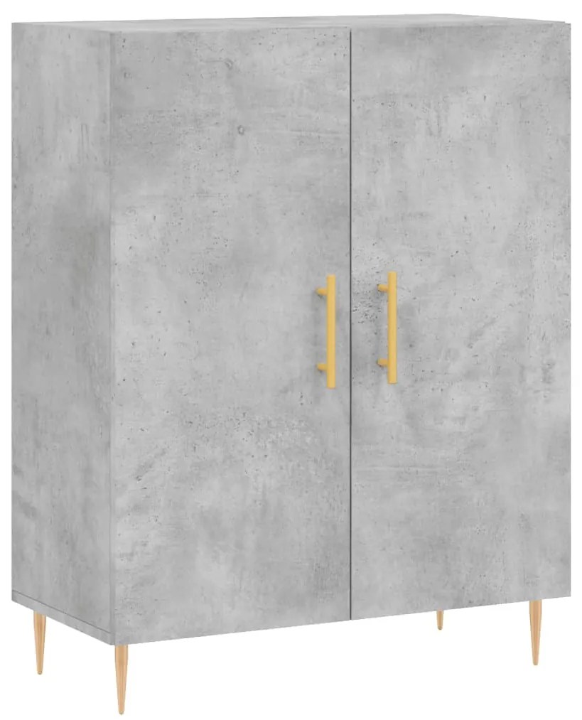 Armário alto 69,5x34x180 cm derivados de madeira cinza cimento