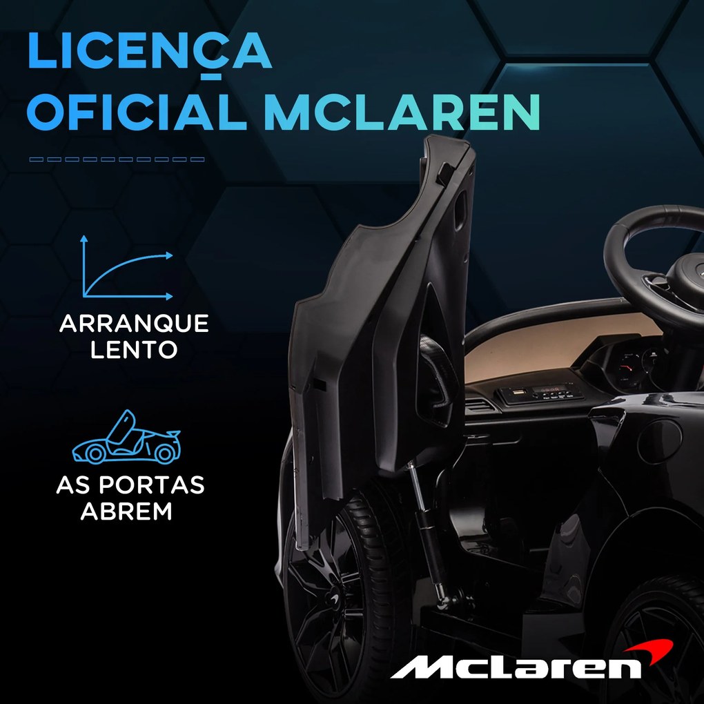 HOMCOM Carro Elétrico 12V para Crianças Carro Mclaren com Controlo Rem