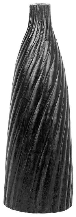 Vaso decorativo em terracota preta 45 cm FLORENTIA Beliani