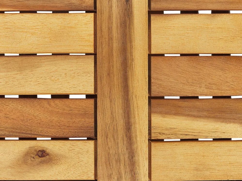 Caixa de arrumação para jardim em madeira castanha clara 130 x 64 cm RIVIERA Beliani
