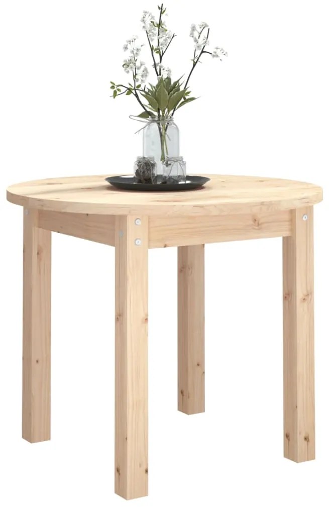 Mesa de centro Ø 55x45 cm madeira de pinho maciça