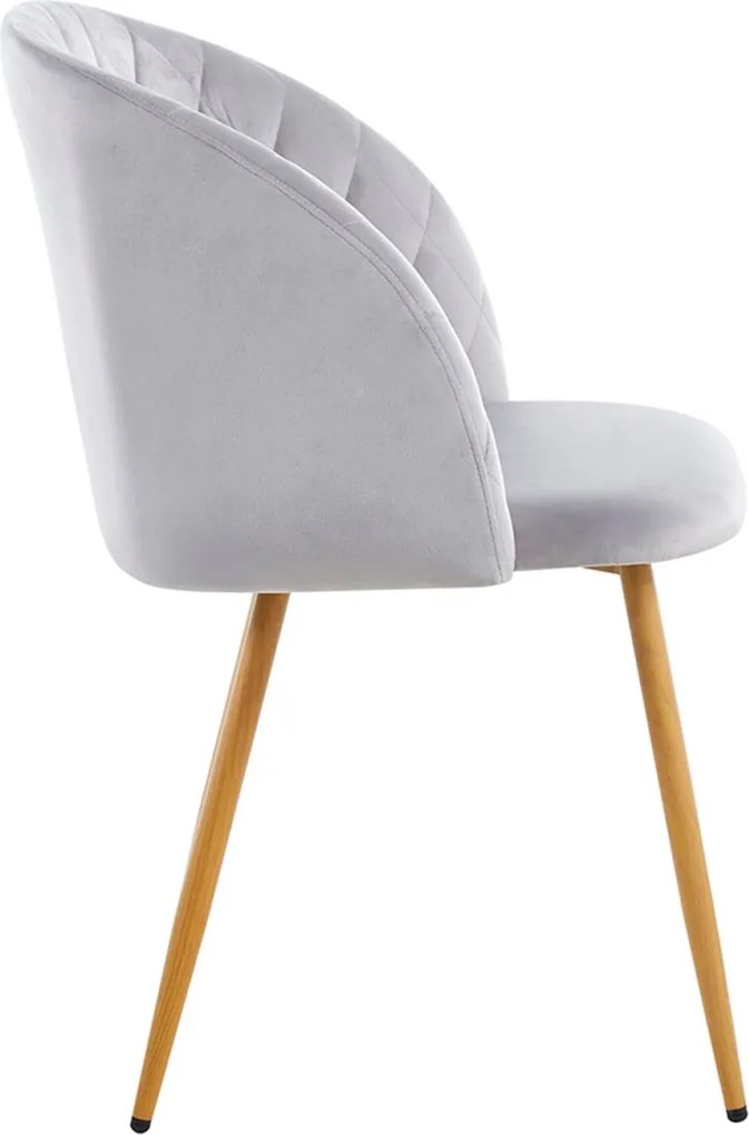 Pack 6 Cadeiras Velt Veludo - Cinza