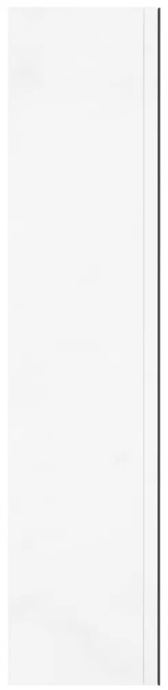 Armário espelhado p/ casa banho 60x15x75cm MDF branco brilhante