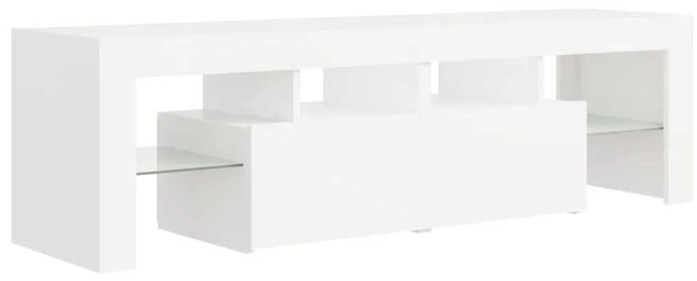 Móvel de TV com luzes LED 140x36,5x40 cm branco