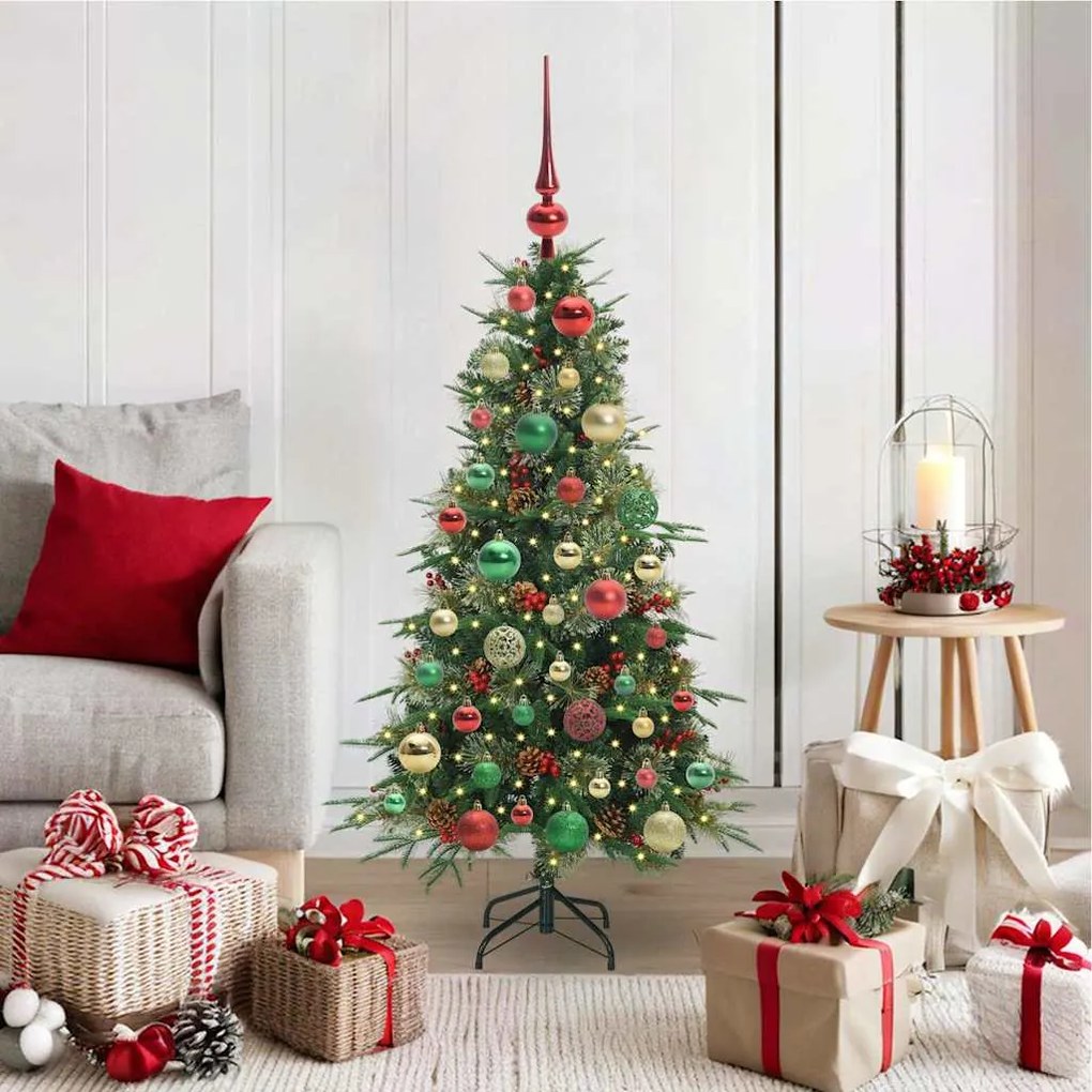vidaXL Árvore de Natal Articulada Artificial Verde 120 cm PE e PVC