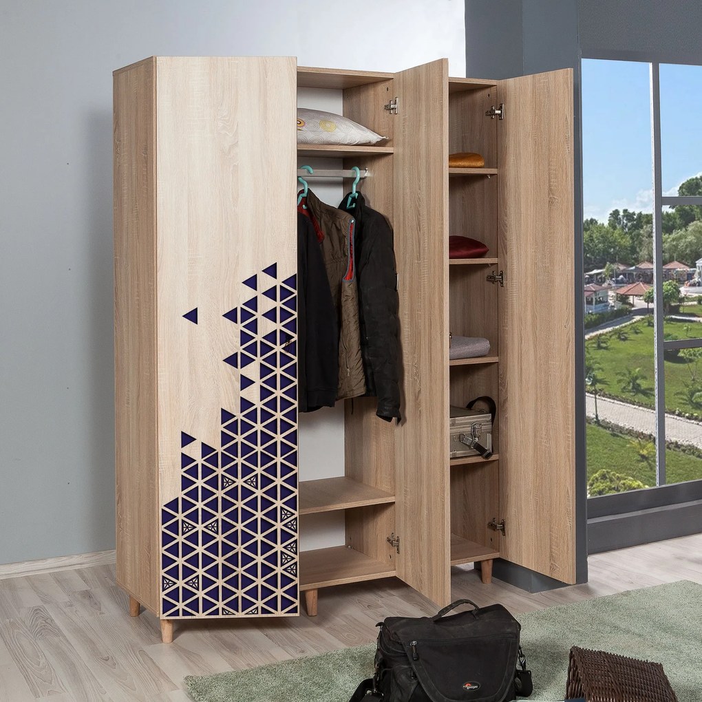 Roupeiro Mode – Carvalho Sonoma – 135 cm x 192 cm x 52 cm