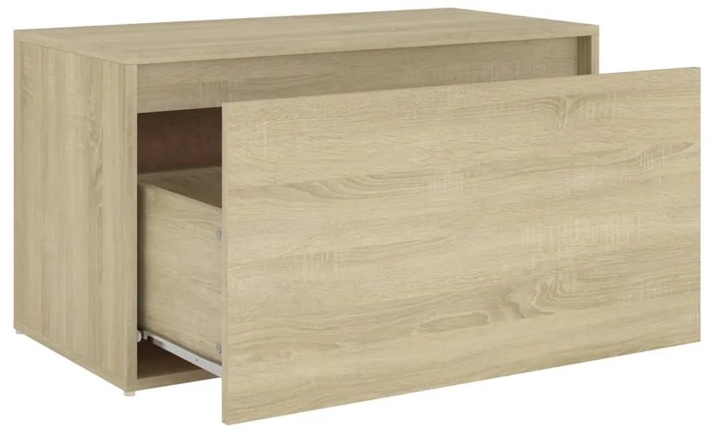 Banco de corredor 80x40x45 cm derivados madeira carvalho sonoma