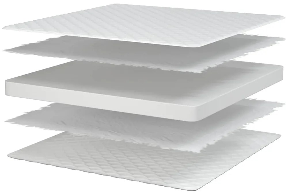Colchão de espuma de memória 80x160x17 cm branco