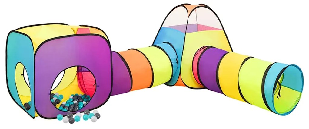 Tenda de brincar infantil com 250 bolas 190x264x90 cm multicor