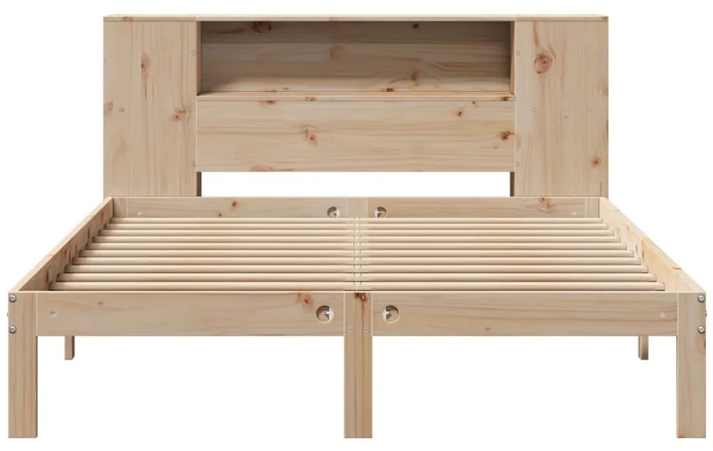 Cama com estante sem colchão 140x200 cm pinho maciço