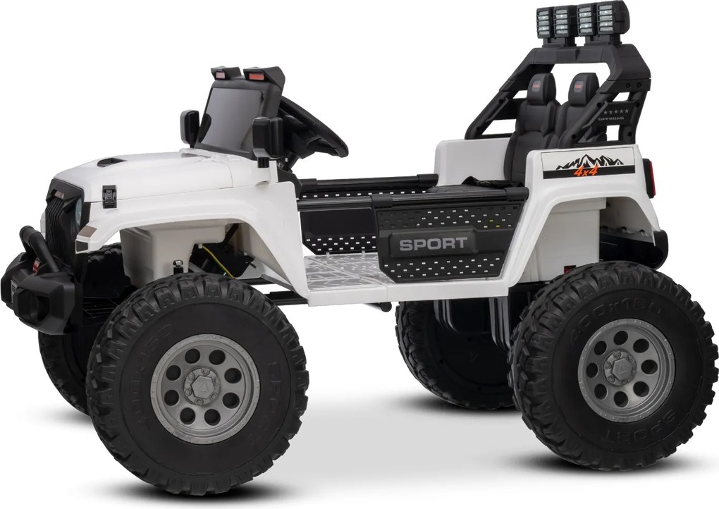 Jipe elétrico para crianças OFFRIDE 4x4 2 Lugares 24V bateria de litio, Rodas Grandes EVA com suspensão nas rodas traseiras, controlo remoto, luzes LE
