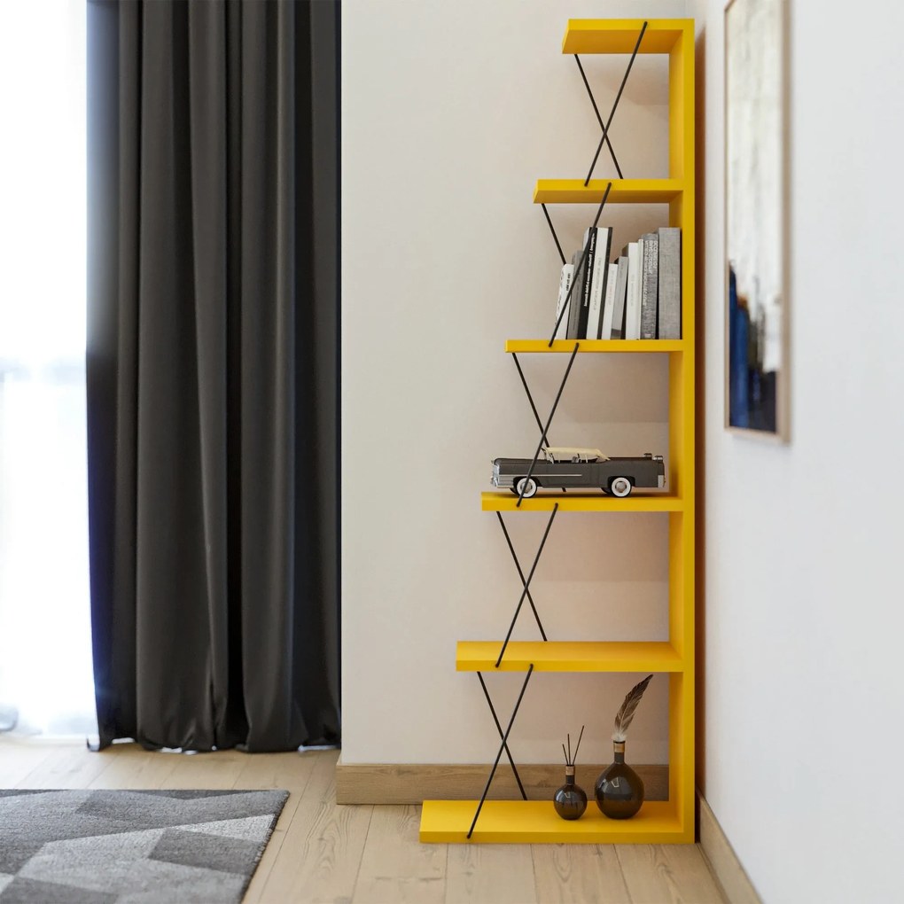 Estante Tlos – Amarelo – 50x150x22 cm | Tribo Home