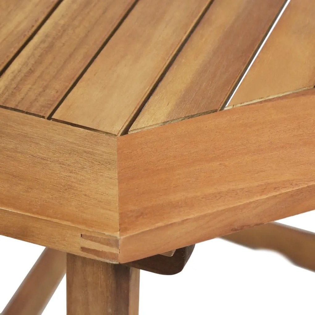 4 pcs conjunto de bistrô em madeira de acácia maciça