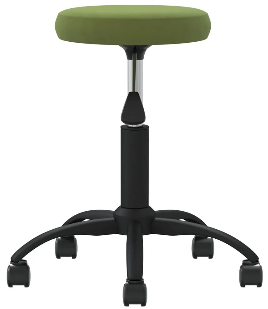 Cadeira de escritório giratória veludo verde-claro