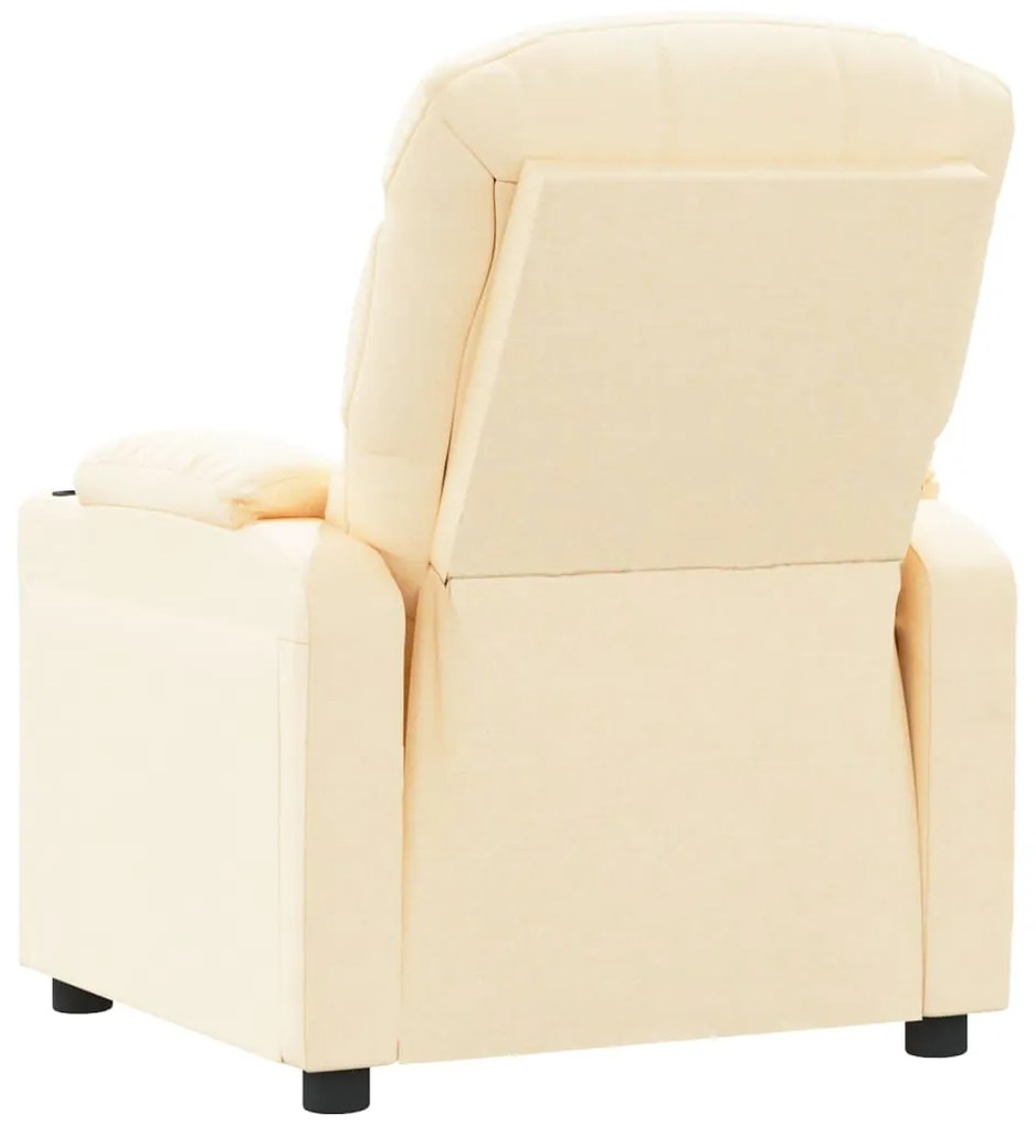 Poltrona reclinável tecido cor creme